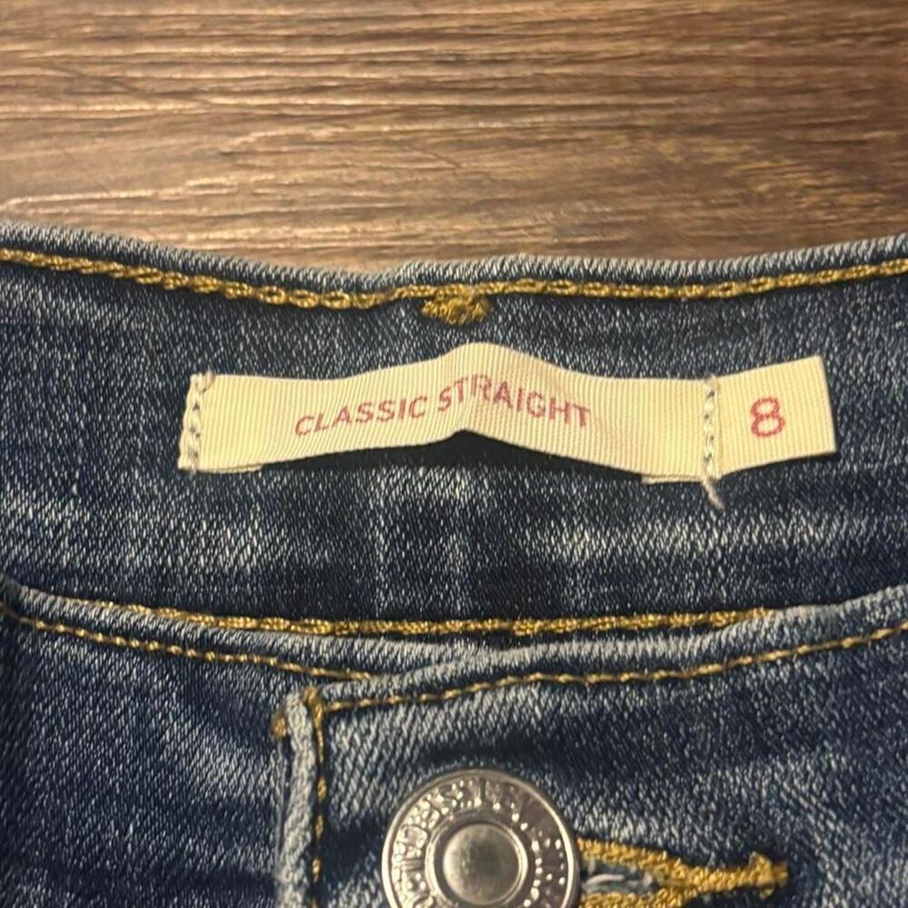 Levi-s Women's Blue and Navy Jeans - Picture 2 of 6